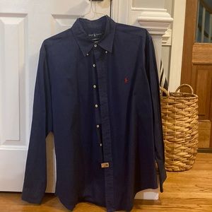 Navy Ralph Lauren Button up long sleeve shirt size XL.